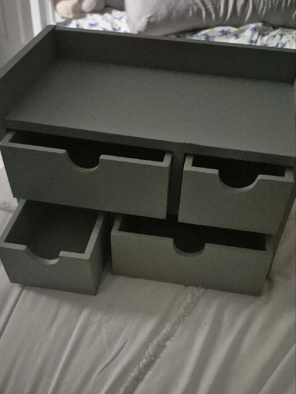 Gray 4-Drawer Desktop Storage Organizer - Home Storage & Organization